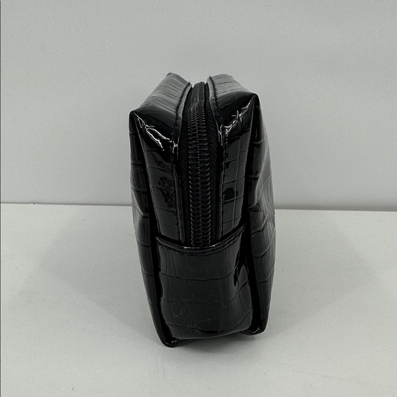 NWOT Kate Spade Glossy Croc-Embossed Pouch- Black - Picture 3 of 7